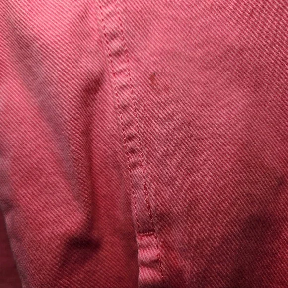 Y2K GAP Denim Jacket Pink Utility Button Oversized Trucker Cargo Streetwear XS - Picture 12 of 15